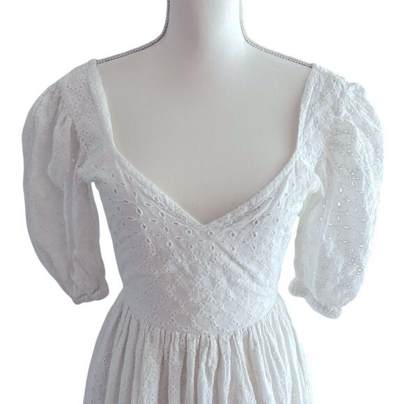 MILLE Resort White Eyelet Dress Size XXS - Picture 4 of 7